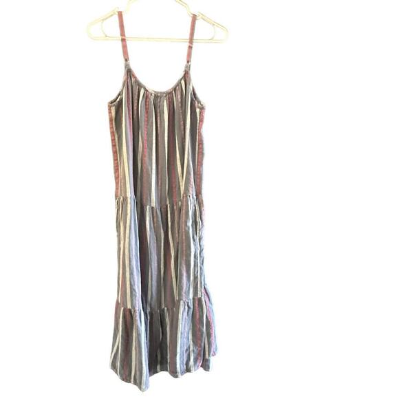 Xirena Westbound Vertical Stripes Ruby Midi Dress Size Medium - Picture 1 of 6
